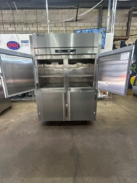 VICTORY UltraSpec RS-2N-S1-HD-KP Half Height Solid Door Reach-In Refrigerator (USED UNIT)