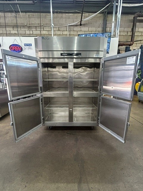 VICTORY UltraSpec RS-2N-S1-HD-KP Half Height Solid Door Reach-In Refrigerator (USED UNIT)