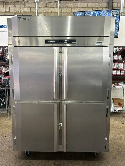 VICTORY UltraSpec RS-2N-S1-HD-KP Half Height Solid Door Reach-In Refrigerator (USED UNIT)