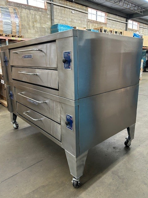 Bakers Pride Y-802 Gas Double Deck Pizza Oven - SUPERDeck Series 84” - USED UNIT