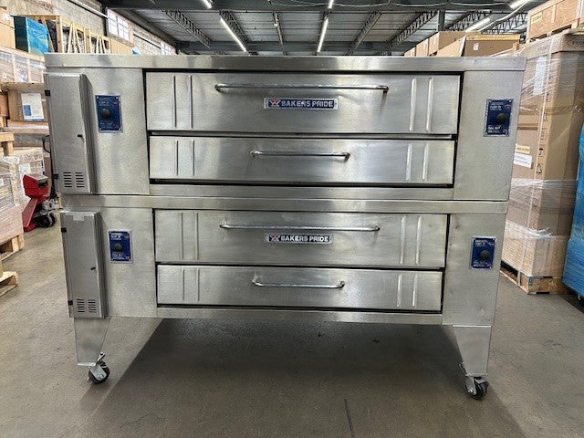 Bakers Pride Y-802 Gas Double Deck Pizza Oven - SUPERDeck Series 84” - USED UNIT