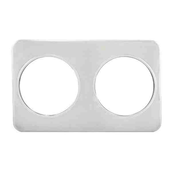 Winco ADP-808 Adapter Plate, Two 8-3/8" Holes, Stainless Steel