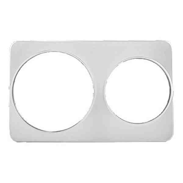 Winco ADP-810 Adapter Plate, Two 8-3/8" And 10-3/8" Holes, Stainless Steel