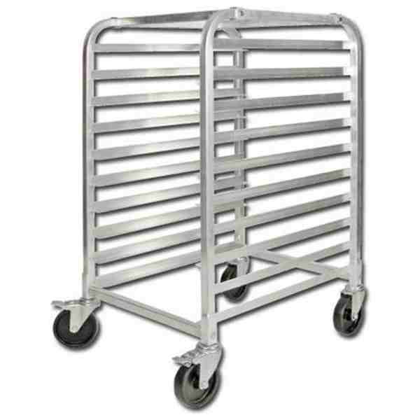 Winco ALRK-10BK Aluminum 10 Tier Sheet Pan Rack with Brake