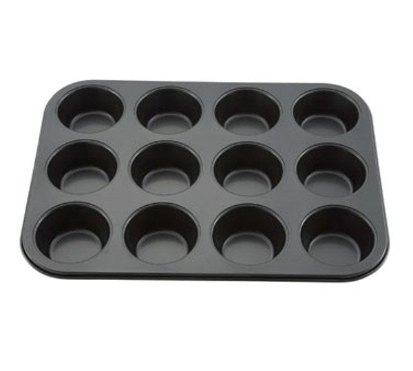 Winco AMF-12NS 12 Cup Non-Stick Carbon Steel Muffin Pan