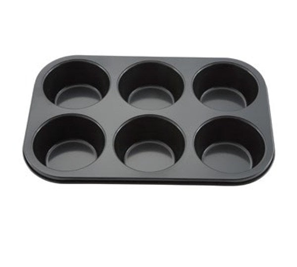 Winco AMF-6NS 6 Cup Non-Stick Carbon Steel Muffin Pan
