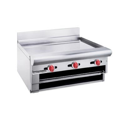 American Range ARGB-24 24" Wide Countertop Natural Gas Raised Griddle/Broiler 3/4" Thick Plate - 40,000 BTU