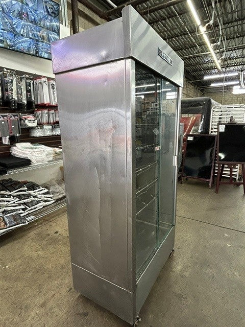 ATTIAS 2BK-7SP 30 Chicken Commercial Rotisserie Oven Machine With Right Hand Side Spit Handles - Gas (USED UNIT)