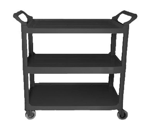 Winco UC-2415K 32"W 3-Tier Black Bus Cart