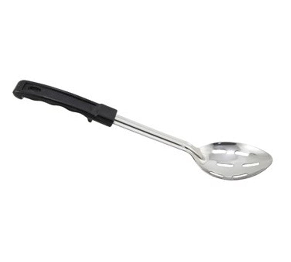 Winco BHSP-15 15" Stainless Steel Slotted Basting Spoon with Stop Hook Bakelite Handle