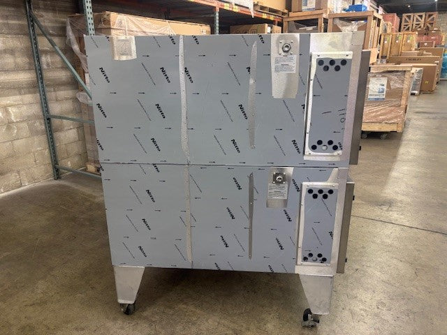 Bakers Pride Y-802BL Super Deck Series 66"W x 44"D Gas Double Deck  Brick Lined Pizza Oven - OUT OF CRATE UNIT