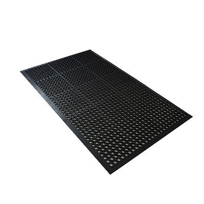 Axia AFD3660B 36"x 60" Premium Black Slip Resistant Anti-Fatigue Floor Mat - 1/2" Thick