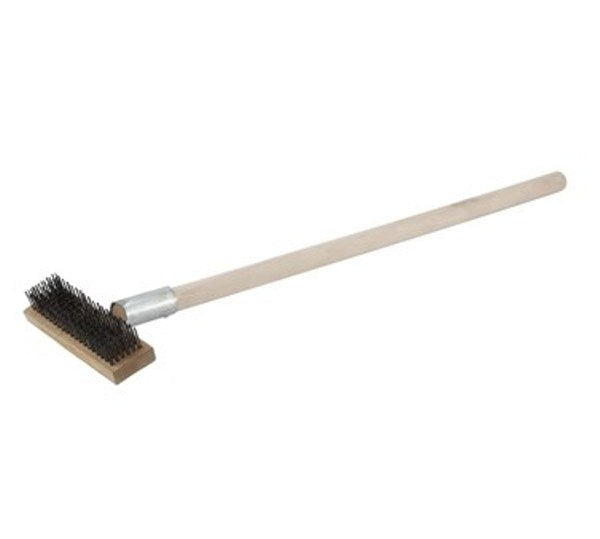 Winco BR-27 27" Pizza Oven Scraper with Wood Handle