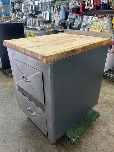 Butcher Block Top Double Bread Drawer 24x30 (USED UNIT)