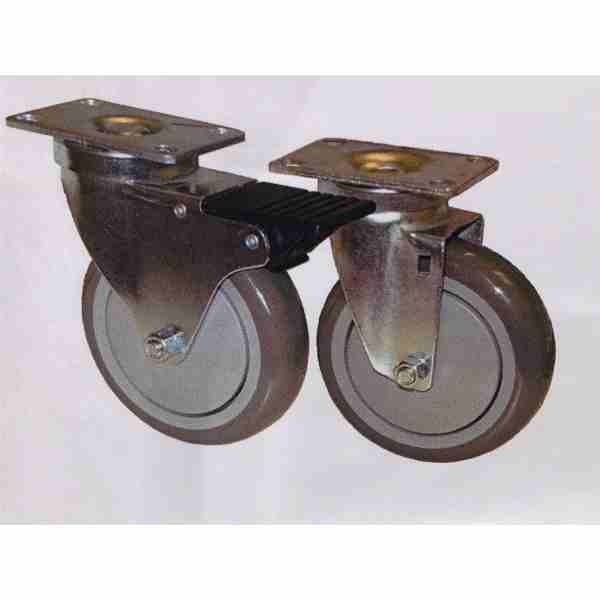 Caster Set (6ea) W / Brake, 5" Wheel Diameter