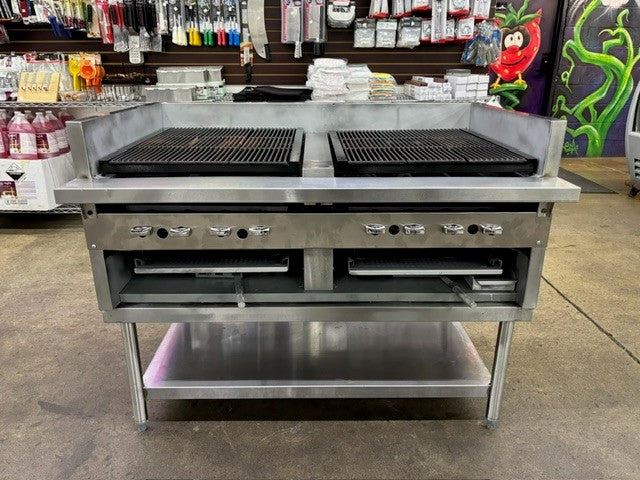 CHAR-USED 48" Heavy Duty Floor Model Charbroiler - Natural Gas (USED UNIT)