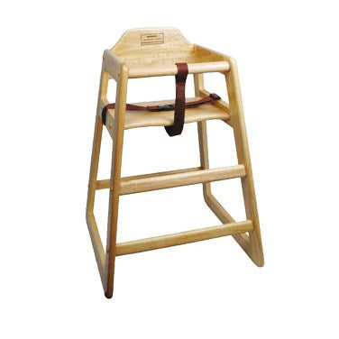 Winco CHH-101A 20" Height Natural Finish Wood Assembled High Chair