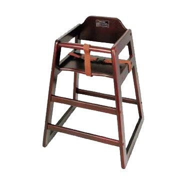 Winco CHH-103A 20" Height Mahogany Wood Assembled High Chair