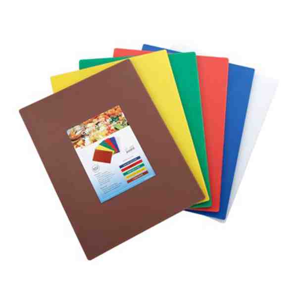 Winco CBST-1824 18" x 24" x 1/2" Thick, Cutting Board Set, 6 Colors, NSF Listed