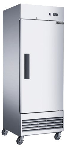 Dukers D28EF 27-1/2"W x 28"W One Door Stainless Steel Bottom Mount Shallow Depth Reach In Freezer - FREE SHIPPING!