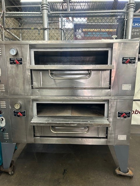Bakers Pride DS-805 SuperDeck Series 65" Natural Gas (USED)  Double Deck  Pizza Oven 140,000 BTU