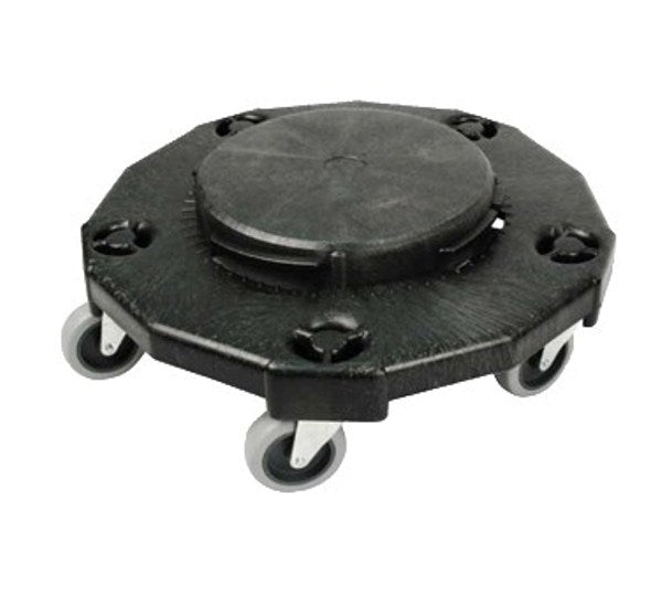 Winco DLR-2 Black Dolly for Round Trash Can