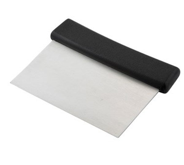 Winco DSC-2 6"x3" Dough Scraper with Plastic Black Handle