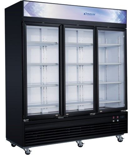 Dukers DSM-69F 78"W Three Swinging Glass Door Merchandiser Freezer - 69.43 Cu. Ft - FREE SHIPPING!