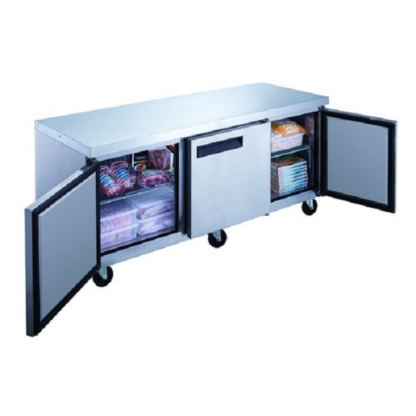 Dukers DUC72F 72"W Three Door Undercounter Freezer - 18.96 Cu. Ft. FREE SHIPPING!