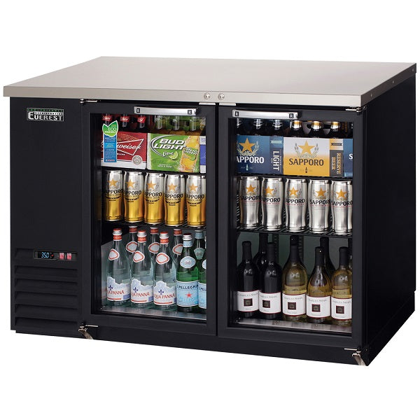 Everest EBB48G-24 Back Bar Refrigerated Cabinet, 2 Glass Doors - 49 ...