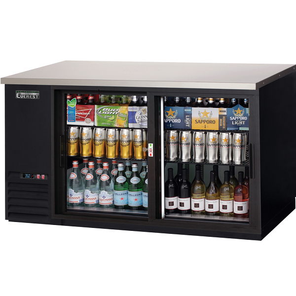 Everest EBB69G-SD Double Sliding Door Back Bar Cooler 69" -  FREE SHIPPING WITH LIFTGATE