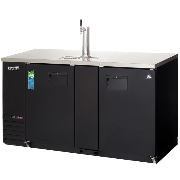 Everest EBD3-BB Double Door Back Bar & Keg Refrigerator Combo 68"  FREE SHIPPING WITH LIFTGATE