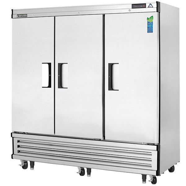 Everest EBF3 Three (3) Solid Door Bottom Mount Reach-In Freezer 75"   FREE SHIPPING WITH LIFTGATE
