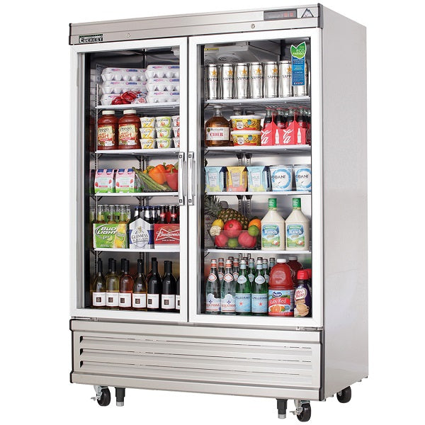 Everest EBGR2 Dual Glass Door Bottom Mount Reach-In Refrigerator 54.5"   FREE SHIPPING WITH LIFTGATE