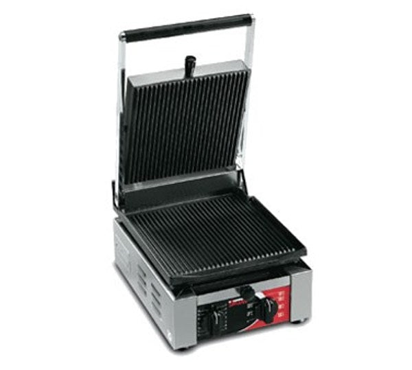 Sirman 34A1301105SI ELIO R Cast Iron Sandwich/Panini Grill with Grooved Top and Bottom