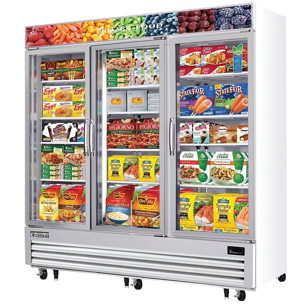 Everest EMGF69 Three-Door Glass Freezer 69 ft. - FREE SHIPPING WITH LIFTGATE