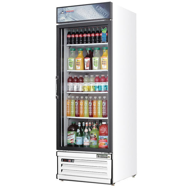 Everest EMGR10 Reach-In Glass Door Merchandiser Refrigerator- WHITE-   FREE SHIPPING WITH LIFTGATE