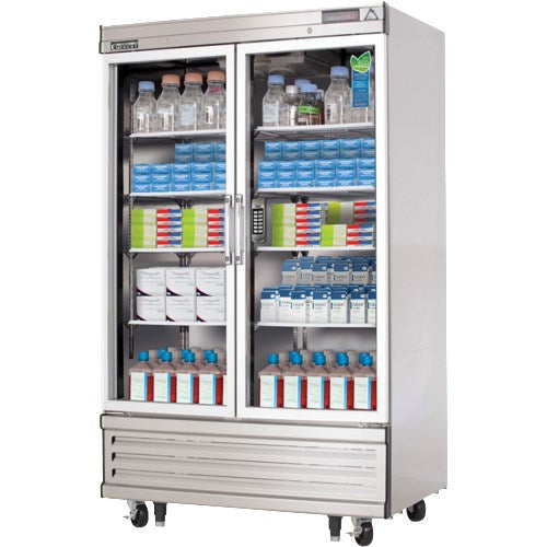 Everest EBGR2-LAB Dual Glass Door Bottom Mount Reach-In Laboratory Refrigerator 54.5"   FREE SHIPPING WITH LIFTGATE