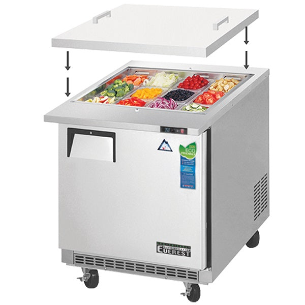 Everest EOTP1 28" Open Top Prep Table, Mega-Top, One-Section   FREE SHIPPING WITH LIFTGATE