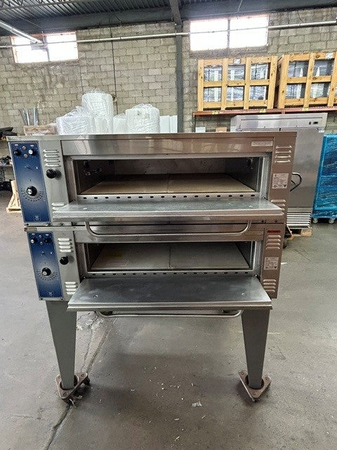 Bakers Pride EP-2-8-3836 Double Stacked Super Deck Electric 4 Pie Pizza Oven 208V 3 Phase ( USED UNIT)