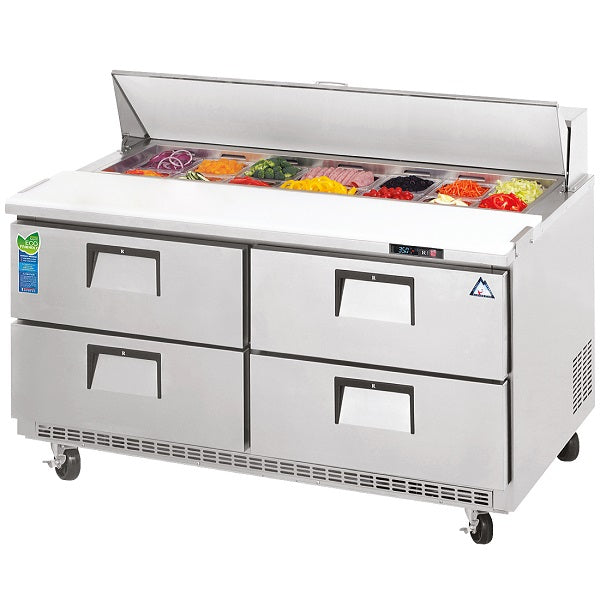 Everest EPBNR2-D4 Drawered Sandwich Prep Table 47.5"   FREE SHIPPING WITH LIFTGATE