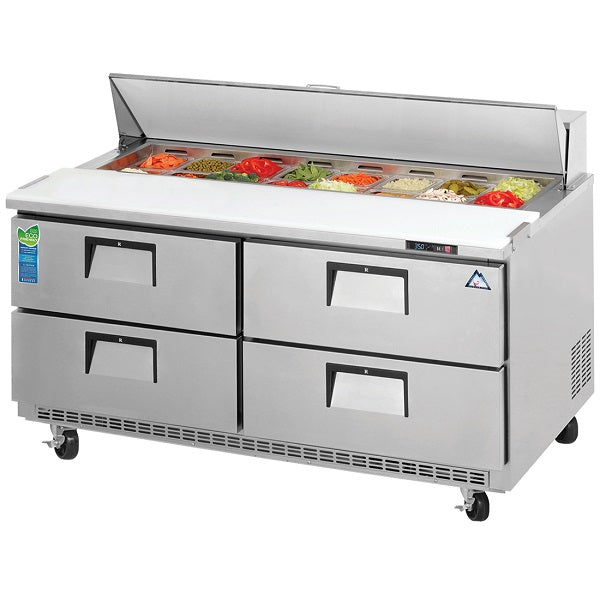 Everest EPBNWR2-D4 Drawered Sandwich Prep Table 59.5"  FREE SHIPPING WITH LIFTGATE