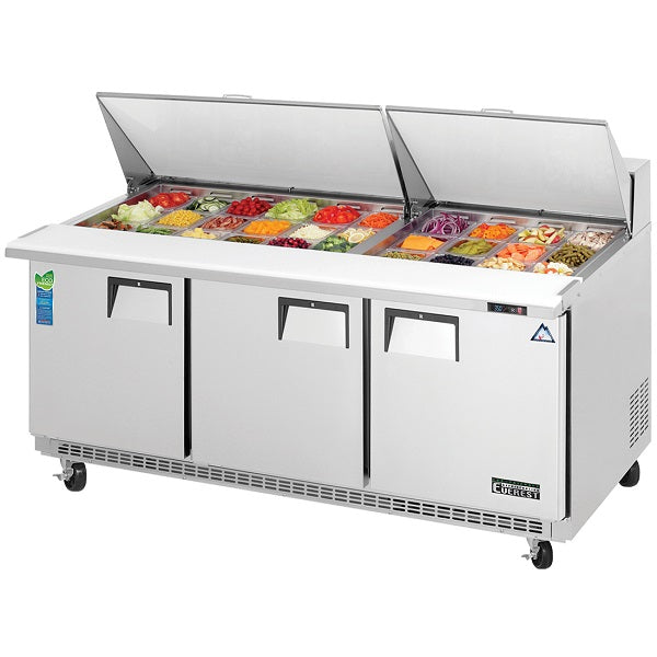Everest EPBR3 Triple Door Back-Mount Mega-Top Sandwich Prep Table 71"    FREE SHIPPING WITH LIFTGATE