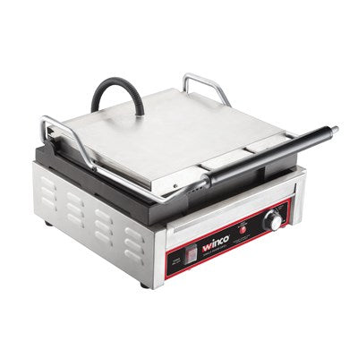 Winco EPG-1C Italian Style Ribbed Sandwich Panini Grill, Electric - 120V
