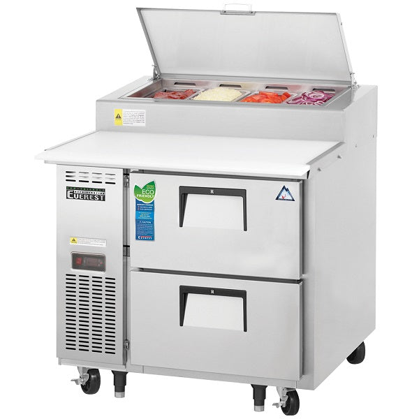 Everest EPPR1-D2 Drawered Pizza Prep Table 35.5"  FREE SHIPPING WITH LIFTGATE