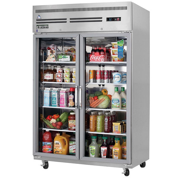 Everest ESGR2 Double Glass Door Upright Reach-In Refrigerator 49.75"   FREE SHIPPING WITH LIFTGATE