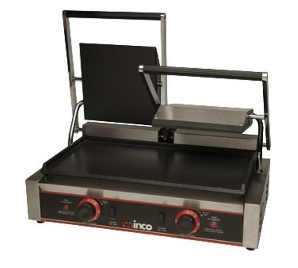 Winco ESG-2 Double Sandwich Grill with (2) 9" Flat Plates