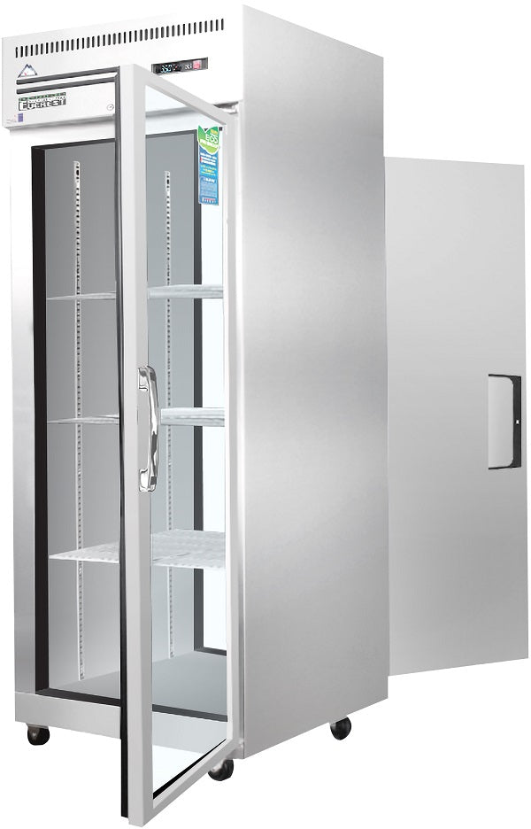 Everest ESPT-1G-1S 29 1/4" One Section Upright Reach-In Pass-Thru Refrigerator Glass Front/Solid Rear - FREE SHIPPING WITH LIFTGATE