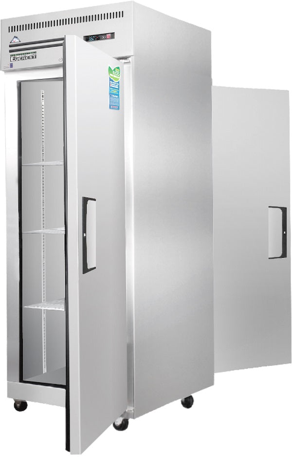 Everest ESPT-1S-1S 29 1/4" One Section Upright Reach-In Pass-Thru Refrigerator Glass Front/Solid Rear -  FREE SHIPPING WITH LIFTGATE