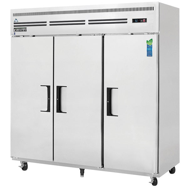 Everest ESR3 Triple Solid Door Upright Reach-In Refrigerator 75"  FREE SHIPPING WITH LIFTGATE
